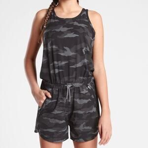 Athleta Girl On the Go Romper Sleeveless Camo Print Size XXL (16)